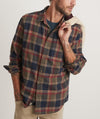 Marine Layer Classic Fit Balboa Button Down - Olive Plaid