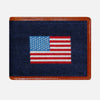 Smathers &amp; Branson American Flag Needlepoint Bifold Wallet