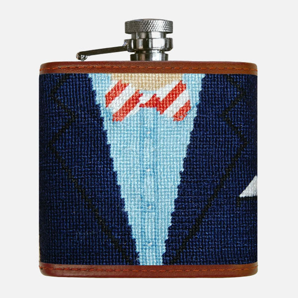 Smathers & Branson Blue Blazer Needlepoint Flask