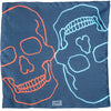 Seth B Minkin Red + Blue Skulls Pocket Square