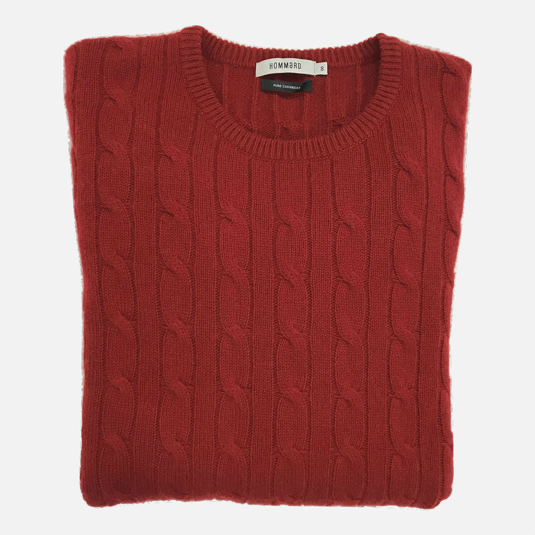 Hommard The Cable Sweater - Red
