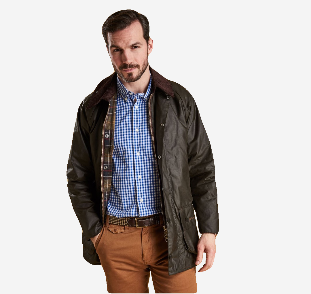 Men's barbour classic beaufort waxed jacket sales