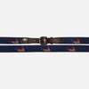 Smathers &amp; Branson Nantucket Island Needlepoint Belt Navy