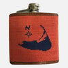 Smathers &amp; Branson Nantucket Island Needlepoint Flask - Red
