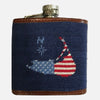 Smathers &amp; Branson American Nantucket Island Needlepoint Flask