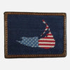 Smathers &amp; Branson American Nantucket Island Needlepoint Card Wallet