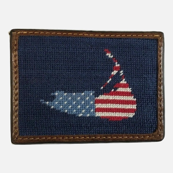 Smathers & Branson American Nantucket Island Needlepoint Card Wallet