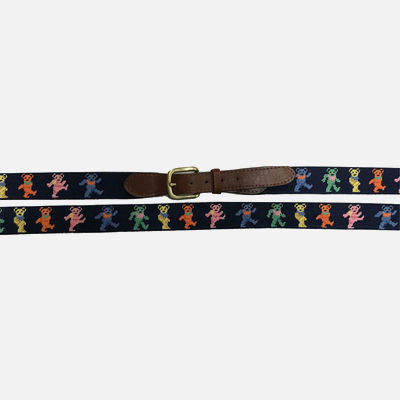 Smathers & Branson Dancing Bears Needlepoint Belt