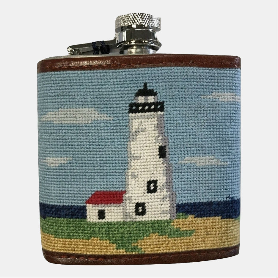 Smathers & Branson Great Point Needlepoint Flask