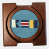 Smathers &amp; Branson ACK Nautical Flags Needlepoint Coaster Set