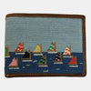 Smathers &amp; Branson Brant Point Rainbow Fleet Scene Needlepoint Bifold Wallet