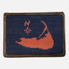 Smathers &amp; Branson Nantucket Island Needlepoint Card Wallet - Navy