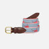 YRI Men&#39;s Ribbon Belt Nantucket Island - Seersucker