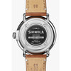 Shinola The Runwell 47MM Men&#39;s White Watch - Tan Leather Strap