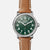 Shinola The Runwell 41MM Men's Green Watch - Maple Leather Strap