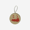 Smathers &amp; Branson Nantucket Island on Khaki Needlepoint Ornament