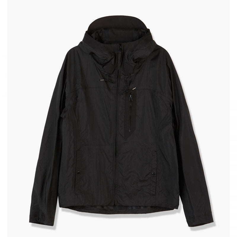 TEN C Wind Combo Bonded Shirt with Hood - Black