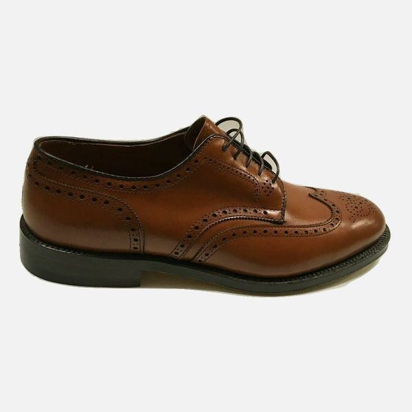 Alden Wing Tip Blucher Burnished Tan Calfskin